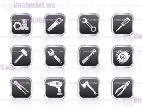 different kind of tools icons - vector icon set