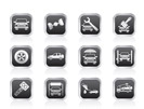 auto service and transportation icons - vector icon se