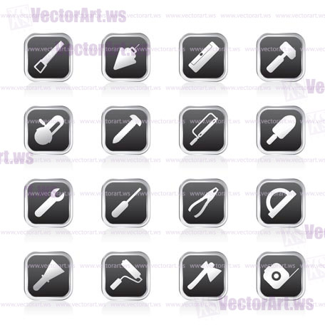 Construction and Building Tools icons - Vector Icon Set