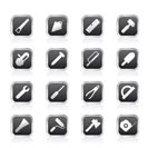 Construction and Building Tools icons - Vector Icon Set