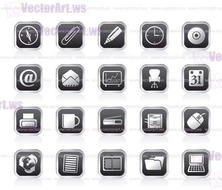 Office tools icons - vector icon set 2