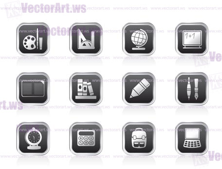 School and education icons - vector icon set