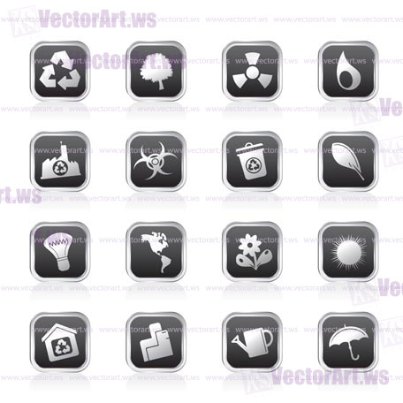 Ecology and Recycling icons - Vector Icon Set