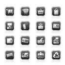 Simple Online Shop icons - Vector Icon Set