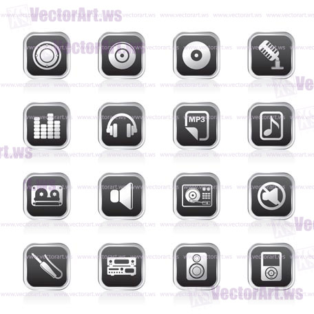 Music and sound Icons - Vector Icon Set