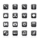 collection of  medical themed icons and warning-signs - Vector Icon Set