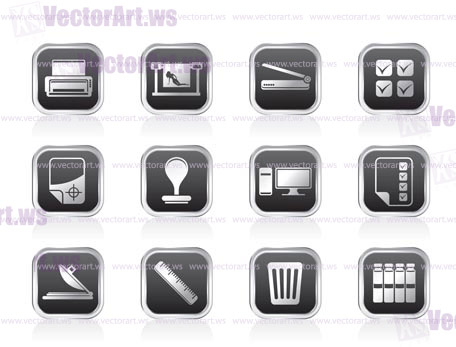 Print industry Icons - Vector icon set