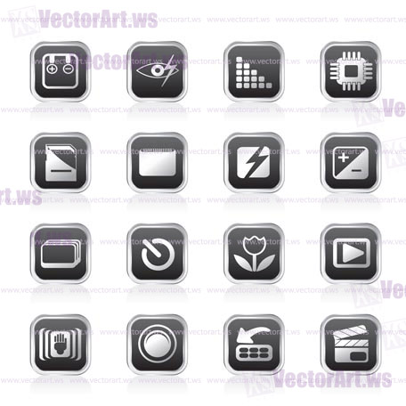 Digital Camera  Performance - Vector Icon Set