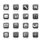 Mobile Phone and Computer icon - Vector Icon Set