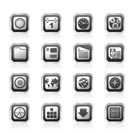 Mobile Phone, Computer and Internet Icons - Vector Icon Set