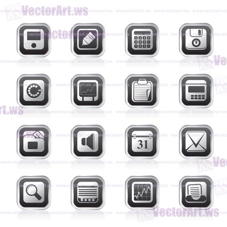 Business, Office and Finance Icons - Vector Icon Set