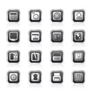 Hi-tech and technology equipment - vector icon set 4