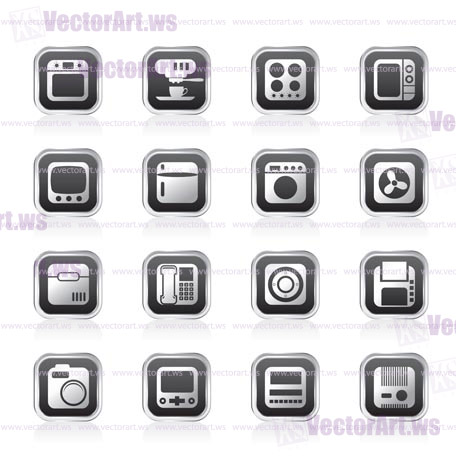 Home and Office, Equipment Icons - Vector Icon Set