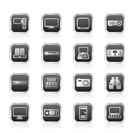 Hi-tech equipment icons - vector icon set 2