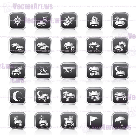 Weather and nature icons - Vector Icon Set