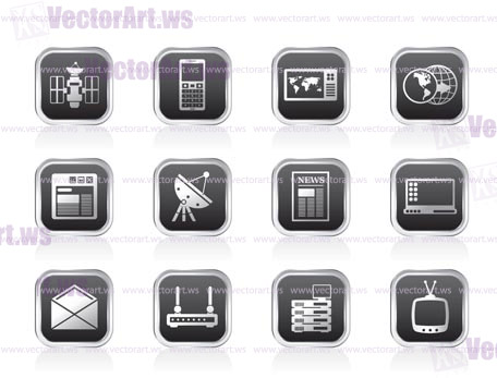 Communication and Business Icons - Vector Icon Set