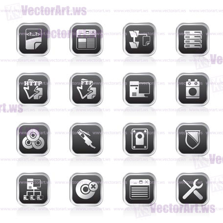 Server Side Computer icons - Vector Icon Set