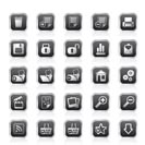 25 Simple Realistic Detailed Internet Icons - Vector Icon Set