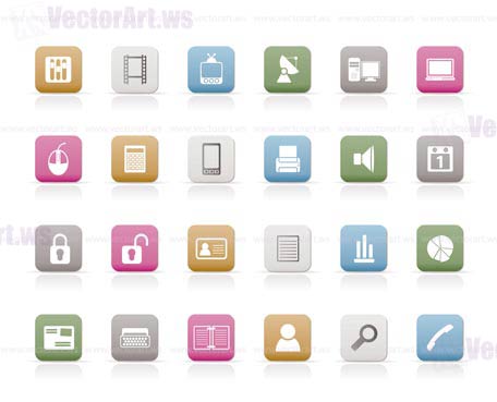 Business and office icons - vector icon set