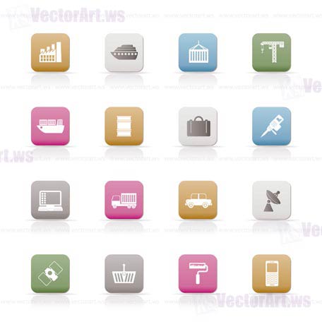 Industry and Business icons - vector icon set