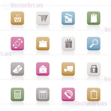 Online shop icons - vector  icon set