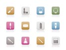 cosmetic and make up icons - vector icon set