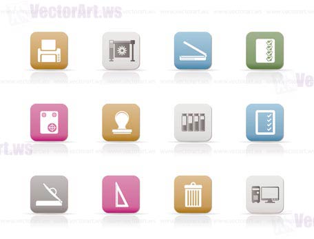 Print industry Icons - Vector icon set