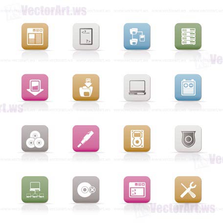 Server Side Computer icons - Vector Icon Set