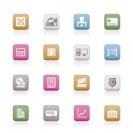 bank, business, finance and office icons - vector icon set