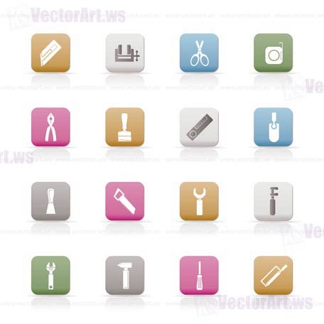 Building and Construction Tools icons - Vector Icon Set