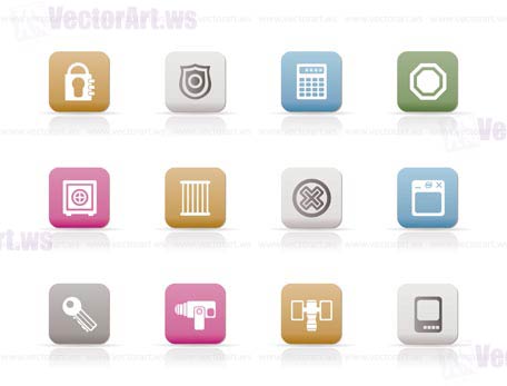 Security and Business icons - vector icon set