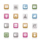 Internet, Computer and mobile phone icons - Vector icon set