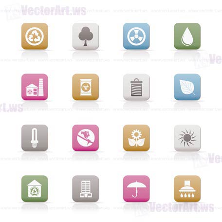 Ecology and nature icons -vector icon set