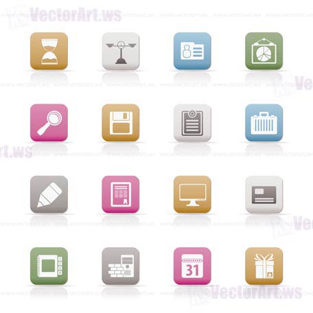 Business and office icons -  vector icon set