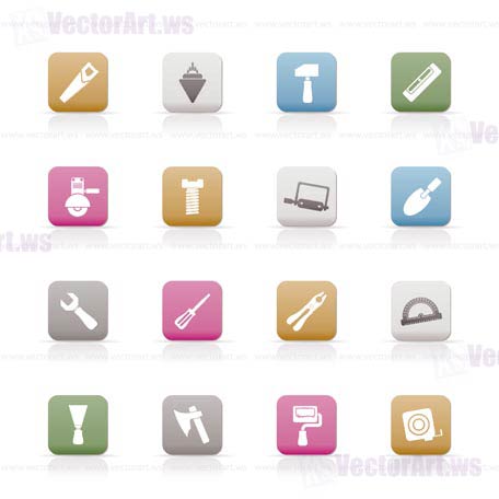 Building and Construction Tools icons - Vector Icon Set