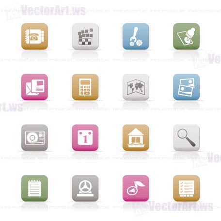 Mobile Phone and Computer icon - Vector Icon Set