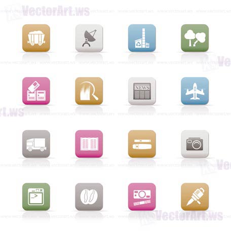 Business and industry icons - Vector Icon set