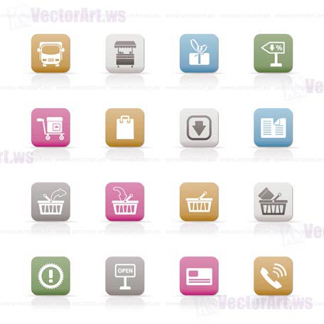 Online shop icons - vector icon set