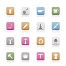 Kitchen and household tools icons - vector icon set