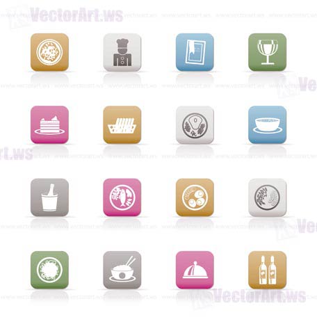 Restaurant, food and drink icons - vector icon set