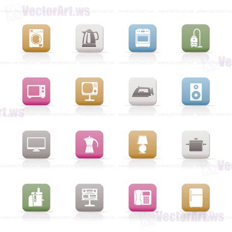 home equipment icons - vector icon set