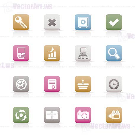 Internet and Web Site Icons - Vector Icon Set