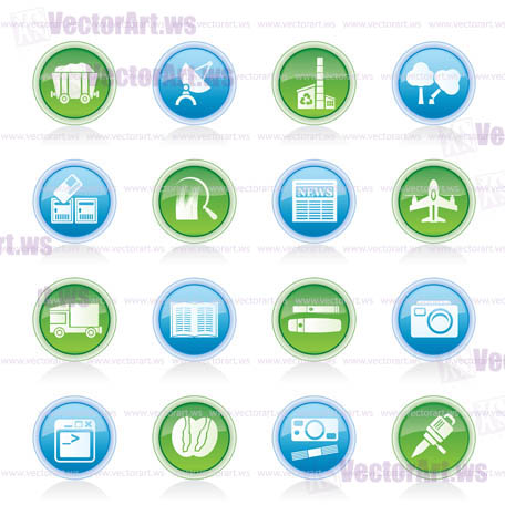 Business and industry icons - Vector Icon set