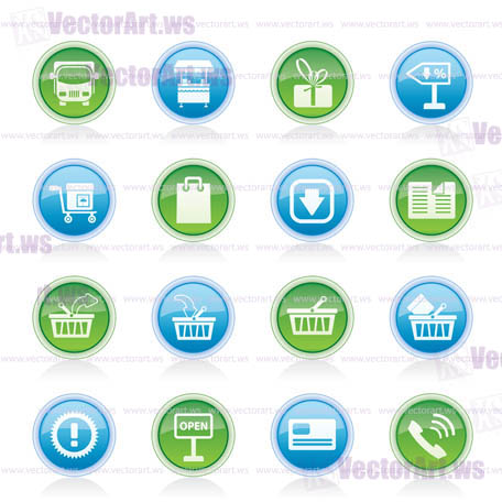 Online shop icons - vector icon set