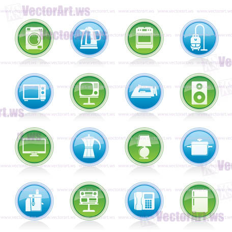 home equipment icons - vector icon set