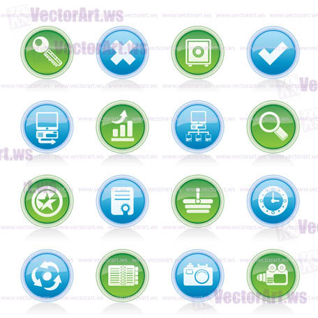 Internet and Web Site Icons - Vector Icon Set