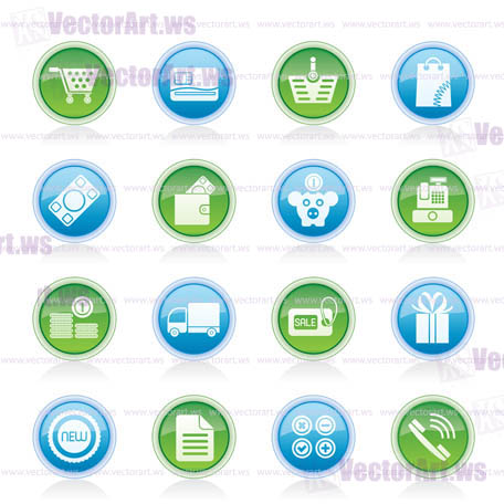 Online shop icons - vector icon set