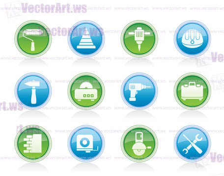 Building and Construction Tools icons - Vector Icon Set