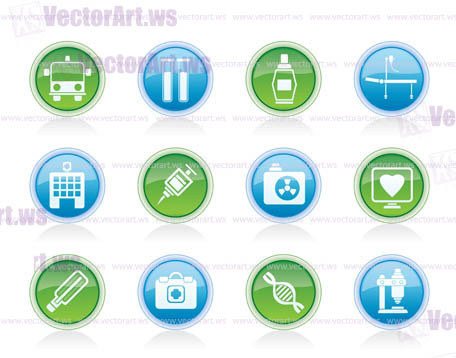 Medicine and healthcare icons - vector icon set