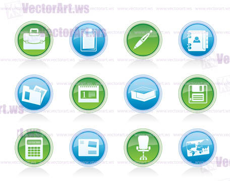 Business and office icons - vector icon set